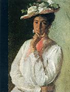 Chase, William Merritt Woman in White Spain oil painting artist